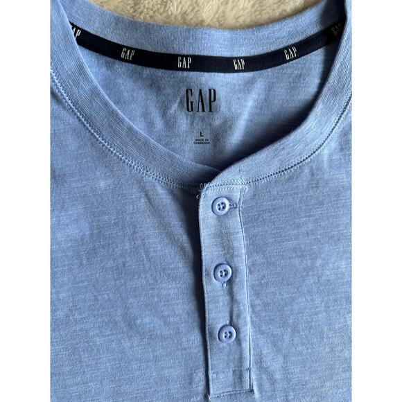 Mens Gap Henley Blue Large - Picture 3 of 5